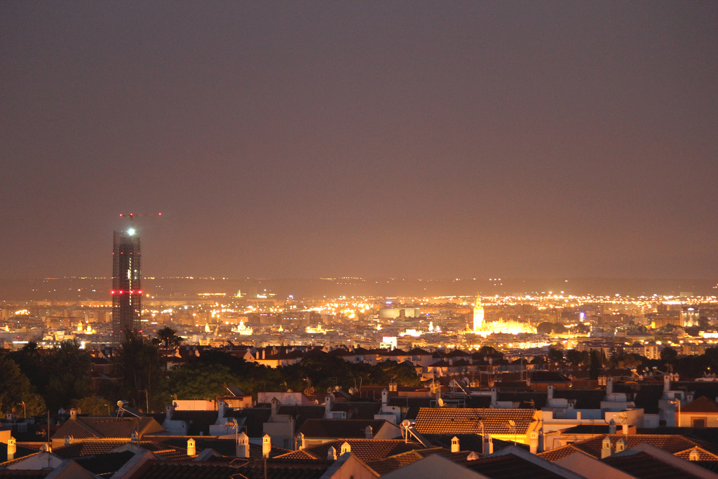 Cielo nocturno de Sevilla desde el Aljarafe